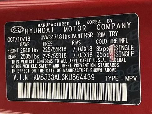 Used 2019 Hyundai Tucson Limited w/ Cargo Package FWD image 23