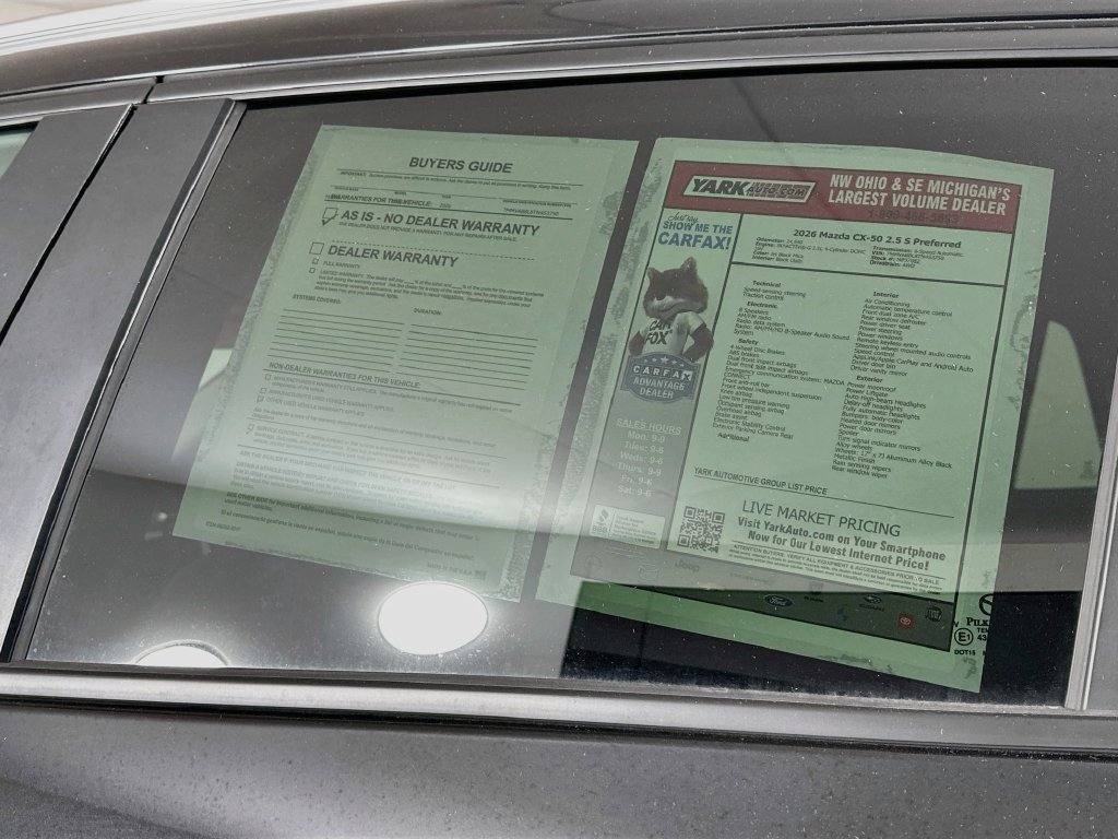 Certified 2026 MAZDA CX-50 AWD 2.5 S w/ Preferred Pkg image 12