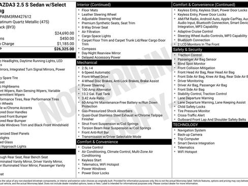 Certified 2024 MAZDA MAZDA3 s FWD image 28