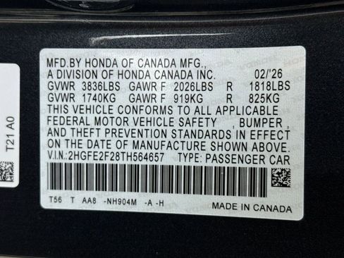 New 2026 Honda Civic LX image 22