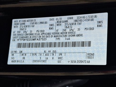 Used 2021 Ford F150 XLT w/ Equipment Group 302A High AWD/4WD image 26