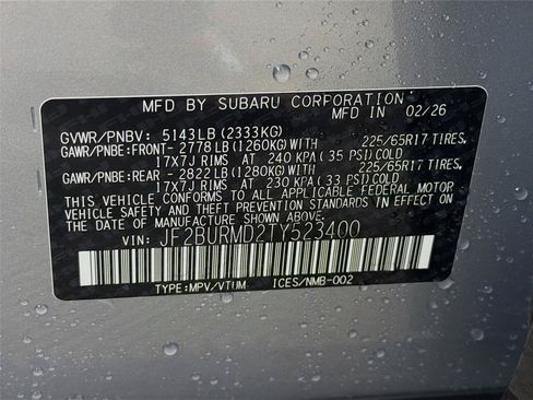 New 2026 Subaru Outback Wilderness AWD/4WD image 31