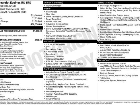 Used 2025 Chevrolet Equinox RS w/ Safety and Technology Package FWD image 2