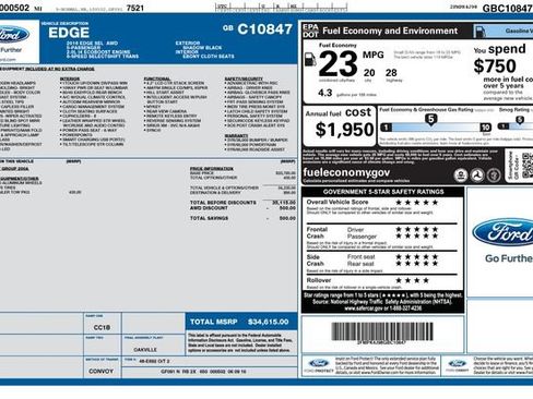 Used 2016 Ford Edge SEL w/ Class II Trailer Tow Package AWD/4WD image 2