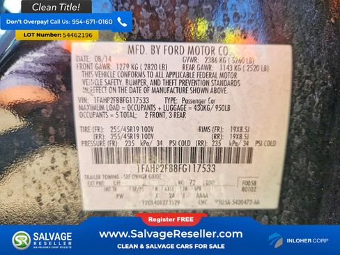 Used 2015 Ford Taurus Limited FWD image 16