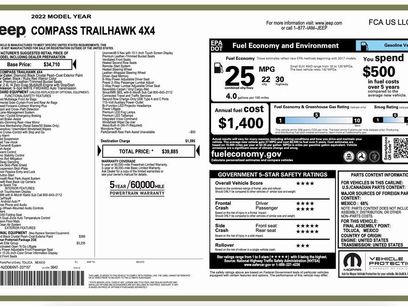 Certified 2022 Jeep Compass Trailhawk w/ Trailhawk Elite Group