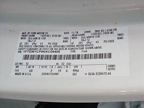 Used 2019 Ford F150 XLT w/ Equipment Group 302A Luxury RWD image 21