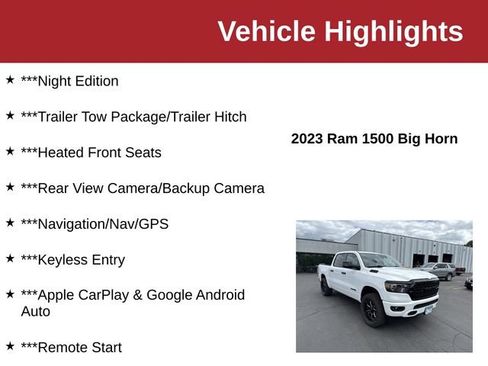 Used 2023 RAM 1500 Big Horn AWD/4WD image 10