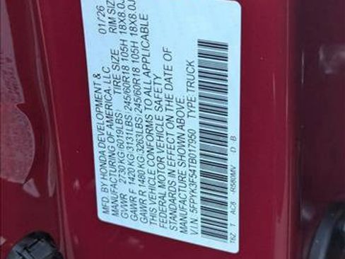 New 2026 Honda Ridgeline RTL image 16