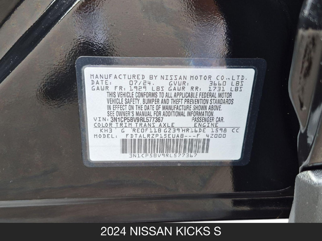 Certified 2024 Nissan Kicks S FWD image 24
