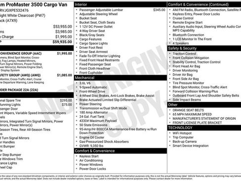 Used 2023 RAM ProMaster 3500 w/ Driver Convenience Group FWD image 13