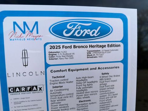 Used 2025 Ford Bronco Heritage Edition AWD/4WD image 49