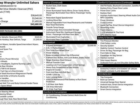 Certified 2020 Jeep Wrangler Unlimited Sahara image 6