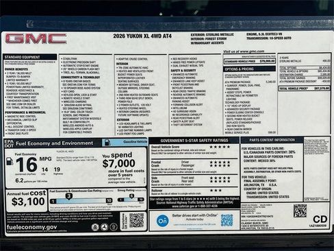 New 2026 GMC Yukon XL AT4 w/ AT4 Premium Package image 21