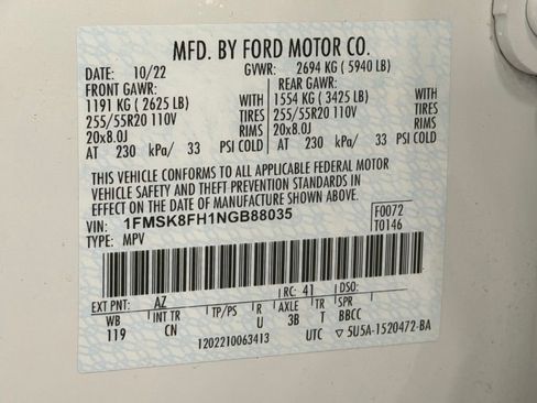 Used 2022 Ford Explorer Limited w/ Limited Technology Package image 31