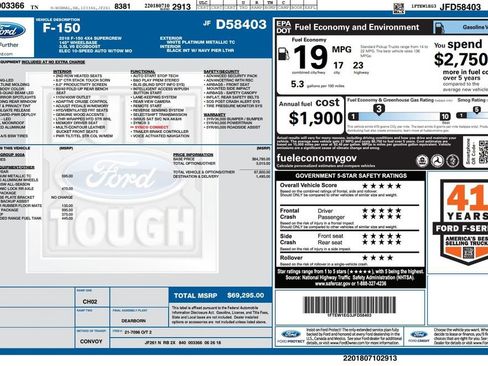 Used 2018 Ford F150 Limited w/ Trailer Tow Package AWD/4WD image 6