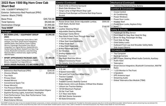 Used 2023 RAM 1500 Big Horn AWD/4WD image 22