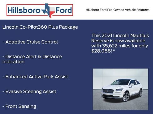 Used 2021 Lincoln Nautilus Reserve w/ Equipment Group 201A image 6