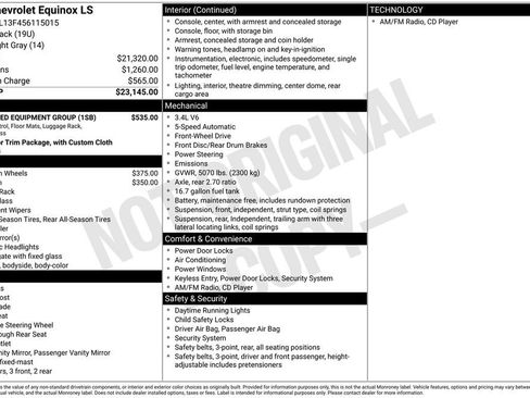 Used 2005 Chevrolet Equinox LS w/ Preferred Equipment Group image 4