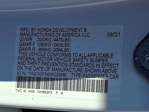 Used 2021 Honda Accord Touring image 29