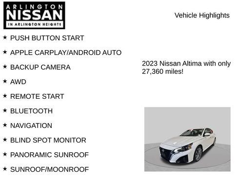 Certified 2023 Nissan Altima 2.5 SL AWD/4WD image 8