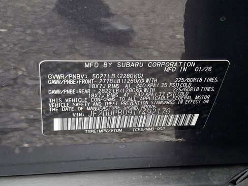 New 2026 Subaru Outback Premium AWD/4WD image 12