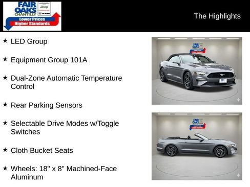 Used 2022 Ford Mustang Convertible w/ Equipment Group 101A RWD image 2