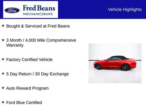 Certified 2022 Ford Mustang Convertible w/ Equipment Group 101A RWD image 7