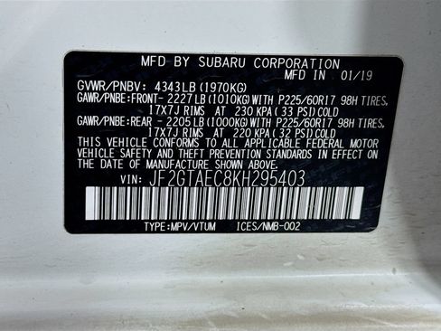 Used 2019 Subaru Crosstrek 2.0i Premium w/ Eyesight System AWD/4WD image 39