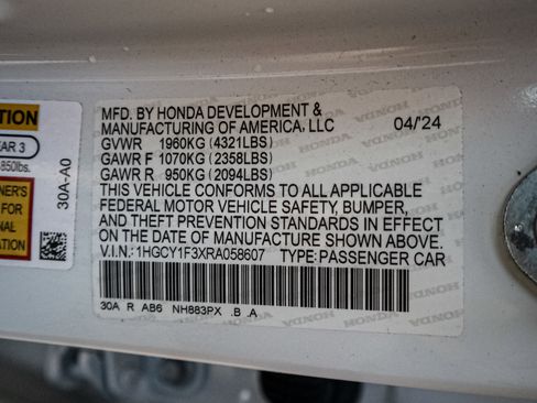 Certified 2024 Honda Accord EX image 34