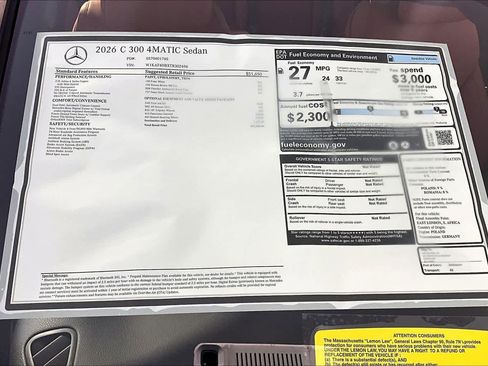 New 2026 Mercedes-Benz C 300 4MATIC Sedan image 18