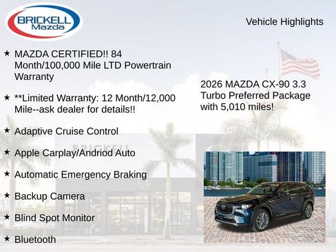 Used 2026 MAZDA CX-90 3.3 Turbo w/ Preferred Package AWD/4WD image 17
