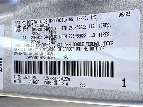Certified 2023 Toyota Sequoia Capstone AWD/4WD image 36