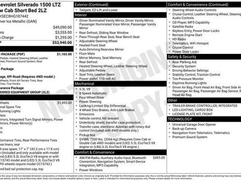 Used 2017 Chevrolet Silverado 1500 LTZ Z71 w/ LTZ Plus Package AWD/4WD image 8