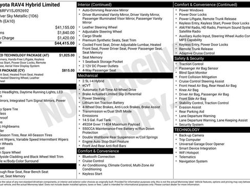 Used 2025 Toyota RAV4 Limited w/ Advanced Technology Package AWD/4WD image 2