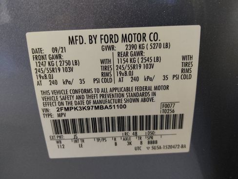 Used 2021 Ford Edge Titanium w/ Cargo Accessory Package FWD image 33