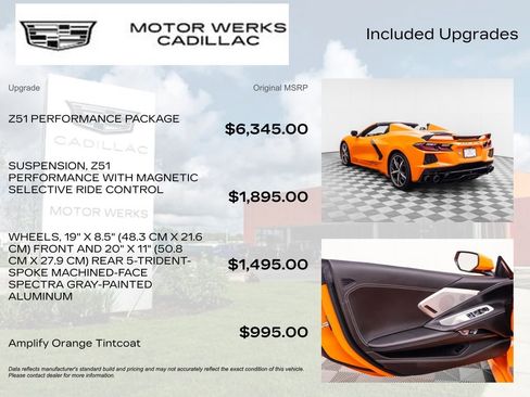Used 2023 Chevrolet Corvette Stingray Premium Conv w/ Z51 Performance Package RWD image 9