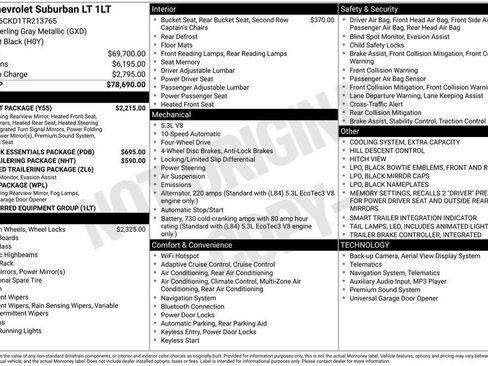 New 2026 Chevrolet Suburban LT w/ Comfort Package image 26