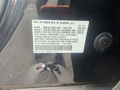 Used 2019 Honda Pilot Touring image 35
