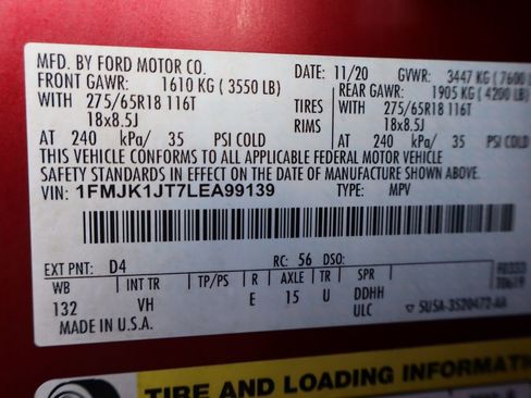 Used 2020 Ford Expedition Max XLT w/ Equipment Group 202A AWD/4WD image 47
