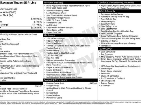 Used 2021 Volkswagen Tiguan SE R-Line FWD image 2