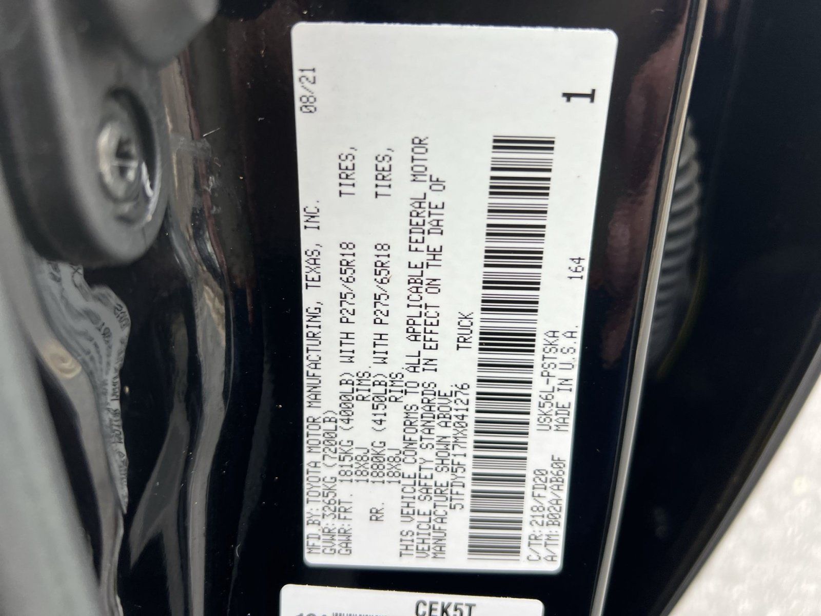 Used 2021 Toyota Tundra SR5 w/ Trail Edition AWD/4WD image 27