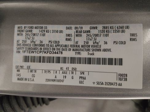 Used 2019 Ford F150 XL w/ Equipment Group 101A Mid RWD image 33