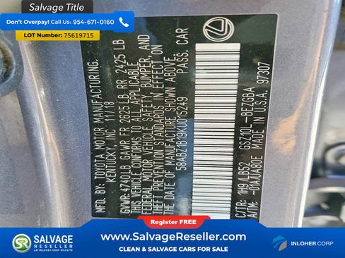 Used 2019 Lexus ES 350 w/ Accessory Package image 16