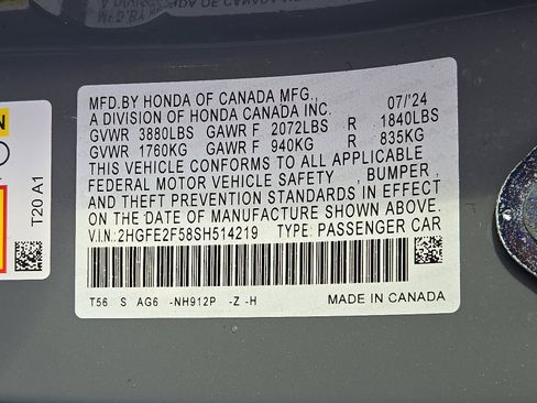 Certified 2025 Honda Civic Sport image 26