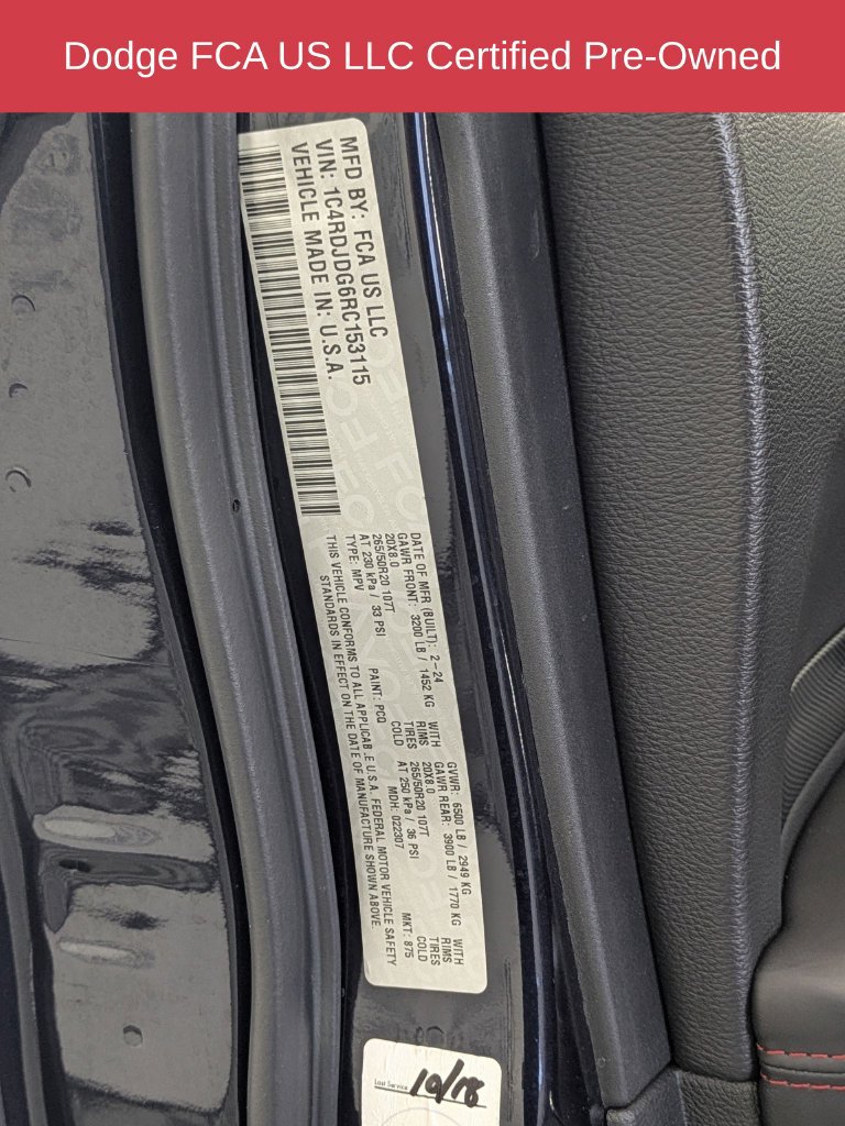 Certified 2024 Dodge Durango GT AWD/4WD image 46