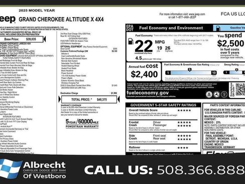 New 2025 Jeep Grand Cherokee Altitude AWD/4WD image 26