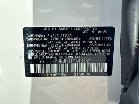 New 2026 Subaru Outback Touring XT AWD/4WD image 30