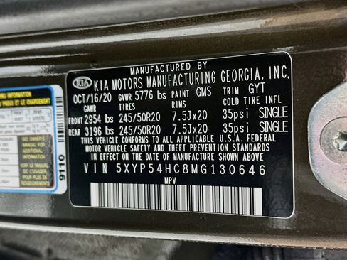Certified 2021 Kia Telluride SX FWD image 34