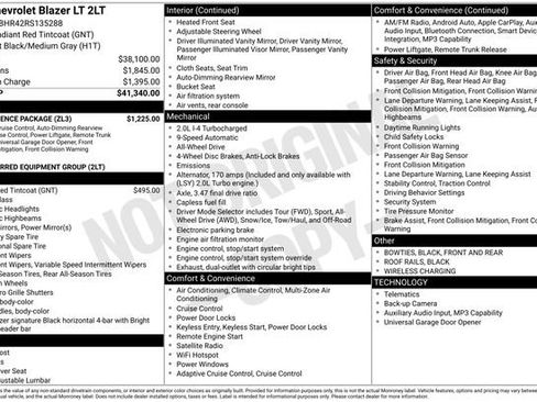 Used 2024 Chevrolet Blazer LT w/ Convenience Package AWD/4WD image 2